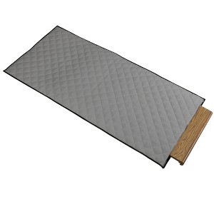 Quilted Table Leaf Storage Bag, Heavy-Duty Poly-Cotton Canvas, Interior Storage Pocket, Zippered, Gray with Charcoal Trim - 1 of 4