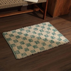 Okak Modern Stylish Accent Carpet Cotton Area Rug for Living Room,Bedroom,Small Size Indoor Easy-to-maintain Carpet - 1 of 4