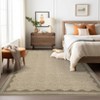 Indoor Modern Washable Area Rugs with Scalloped Print, Ultra Thin Non Slip Throw Carpet for Bedroom Living Room - 3 of 4