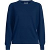 Lands' End Women's Cashmere Puff Sleeve Crew Neck Sweater - 3 of 3