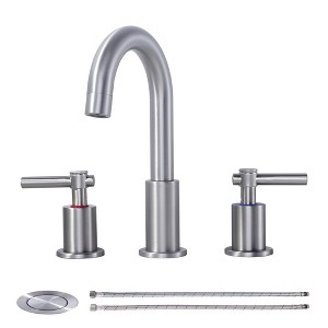 WOWOW 8 in. Widespread Double-Handle Bathroom Faucet - 1 of 4