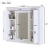 Kumasinova Bathroom Wall Cabinet with Mirror,Wall Mounted Medicine Cabinet with 4 Shelves,Mirrored Door Over Toilet Storage Cabinet for Bathroom - 3 of 4
