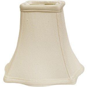 Vynxaria Lampshades: White Slant Fancy Square Softback Shade, 8" x 18" x 13" - 1 of 4