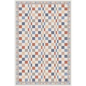 COZONY Washable Modern Abstract Checkered Low Pile Area Rug for Living Room Bedroom Dining Room - 1 of 4