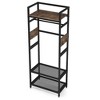Resenkos Freestanding Closet Organizer, Small Entryway Coat Garments Rack Black - 2 of 2