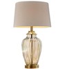 28.5" Golden Gaze Glass Table Lamp – Antique Bronze with Linen Shade - 3 of 4