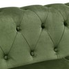 Modern Sofa, Classic Velvet Couch Upholstered Sofa with Nailhead Trim, Roll Arm Settee with Tufted Back for Home Living Room Bedroom Office - 4 of 4
