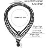 Gold Layered Stack Necklace Set For Women, Retro Thick Cuban Chain With Coin Medallion Pendant Jewelry Gift - 3 of 4