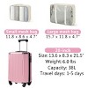 Syemin Luggage 20" Hardshell Carry-On Luggage, Lightweight Durable ABS Suitcase with Spinner Wheels 2 Packing Cubes, Pink, 13.6"*8.3"*21.5" - 4 of 4