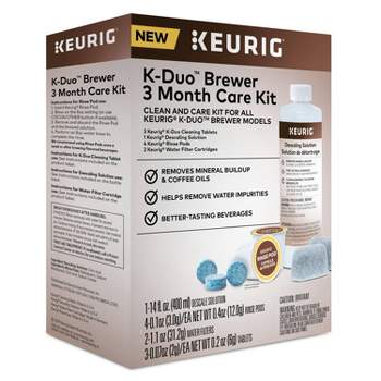 Keurig Descaler & Bonus 2 Pack Replacement Keurig Filters, Brewer Care Kit, Universal Descaling Solution, Decalcifier & Coffee Maker Cleaner