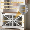 Hall Tree with Shoe Storage - 4-In-1 Entryway Coat Rack with 7 Shoe Cubbies & 7 Coat Hooks Farmhouse Entryway Bench Mudroom Storage Cabinet Hall Tree - 3 of 4
