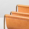 Metal & Faux Leather Mail Sorter Tan/Brass - Hearth & Hand™ with Magnolia - image 4 of 4