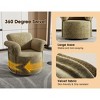Lyngins Modern Upholstered Single Sofa Swivel Chair with Gold Metal Legs,Accent Round Armchair for Bedroom,Office - 4 of 4