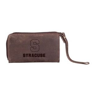 Evergreen NCAA Syracuse Orange Brown Leather Women's Wristlet Wallet Officially Licensed with Gift Box - 1 of 1