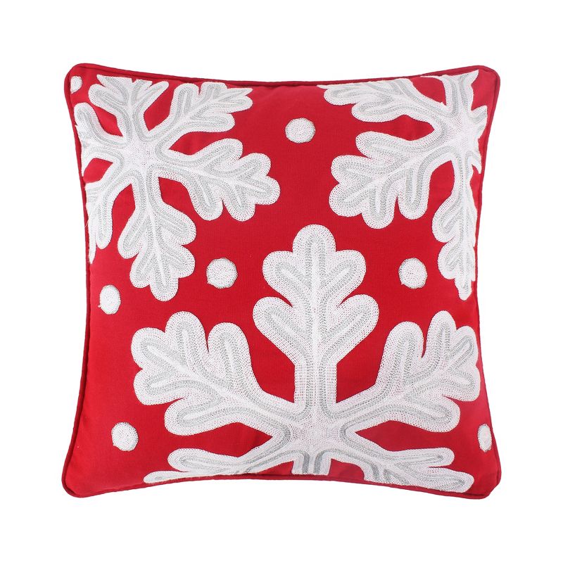 All is Bright Snowflake Pillow 18X18  - Levtex Home, 1 of 4