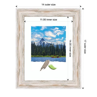 Alexandria Whitewash 8x10 Wood Wall Picture Frame