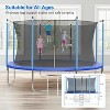 ASTM-Certified Trampoline with Lockable Enclosure, 1.5mm Galvanized Steel, Weather-Resistant, 1500lb Capacity, 10-16FT Size Options - 3 of 4