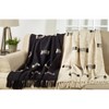 50"x60" Cotton Throw Blanket with Fringed Lines - Saro Lifestyle - image 4 of 4