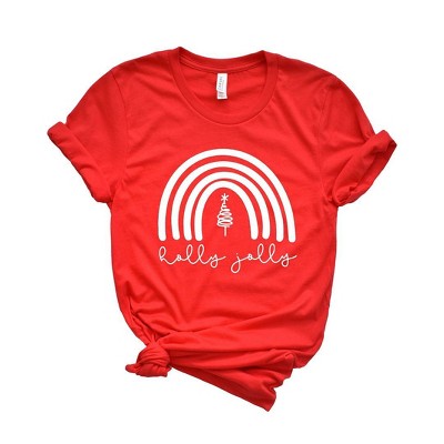 Simply Sage Market Women's Holly Jolly Rainbow Short Sleeve Graphic Tee