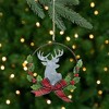 Northlight Moose with Plaid Bow Christmas Wreath Ornament - 5.5" - 2 of 4