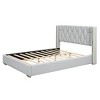 HomeRoots White Tufted Upholstered Twin Bed Frame - 4 of 4