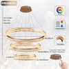 BAOURE Modern LED Chandelier 2 Ring 23.6in Grey Pendant Lighting  for Kitchen Island Dimmable LED Pendant Ceiling Light with Remote for Dining Room - 4 of 4