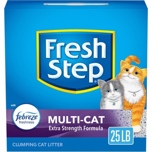 Fresh Step Clean Paws Unscented Clumping Cat Litter, 22.5 lbs 