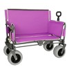 Whisen 3-in-1 Folding Wagon with Bench Seat, 500lbs Capacity, 9"x4" Beach Tires for Camping & Beach - 3 of 4