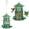 LakeForest "Squirrel-Proof Metal Wild Bird Feeder with Chew-Proof Design, 360° Perches & Water Cups for Outdoors"Green - 3 of 4