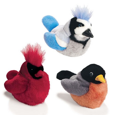 Stuffed birds with store sounds