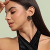 SOHI Women's Antique Gold Embellished Cluster Circular Stud Earrings - 3 of 4
