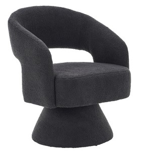 NicBex Velvet Swivel Barrel Accent Chair,Upholstered Swivel Living Room Chairs with Mid-Height Backrest,Accent Chairs for Living Room - 1 of 4