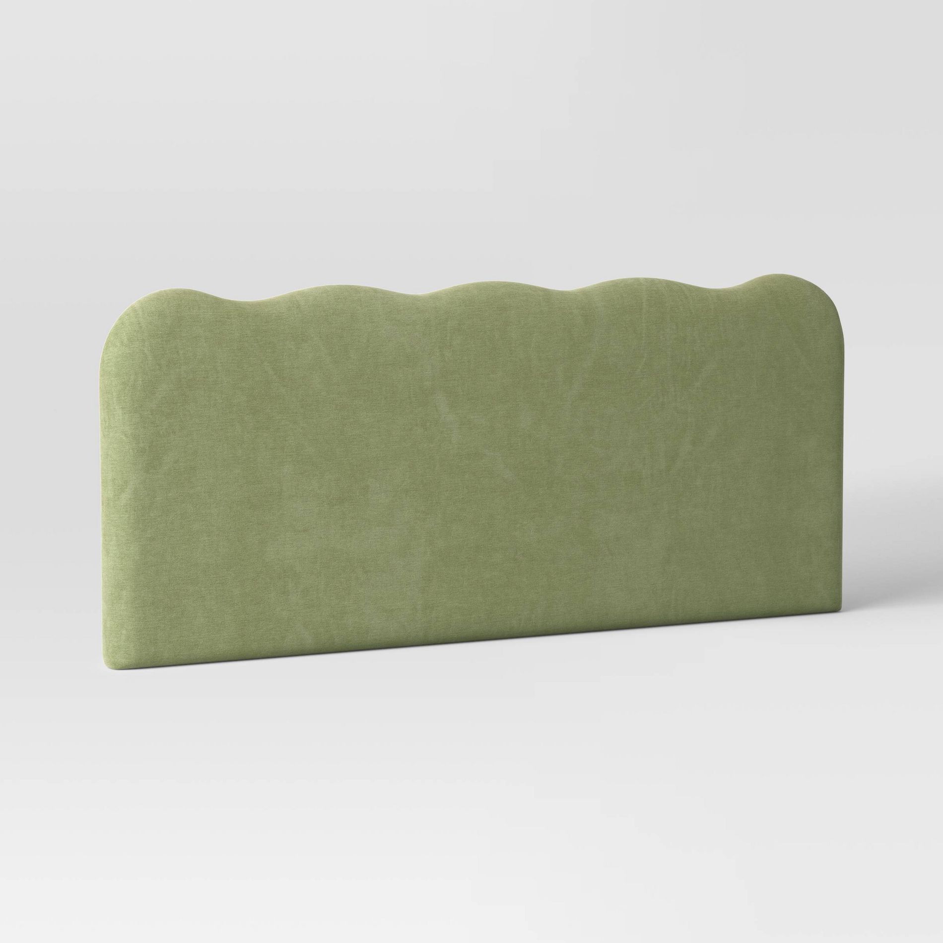 Queen Headboard Scalloped Wave Classic Velvet Spring - Threshold™ designed with Studio McGee