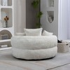 CAVINAS High Back Bean Bag Chair, Lazy Sofa Lounger with Three Pillows for Adults and Kids, Single Sofa Chair, Indoor & Outdoor, Beige - 3 of 4