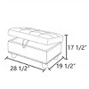 AndMakers 29.1 in. W Deep Gray Linen Rectangle Ottoman with Storage - 4 of 4