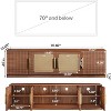 Tribesigns 70.9" TV Stand, Wood Entertainment Center with 6-Tier Storage Shelf, Media Console Television Stands Cabinet for TVs Up to 80 Inches - 3 of 4