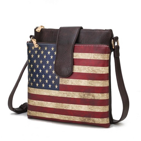 MKF Collection Women's Alisson Printed Flag Crossbody Bag