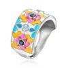 Ross-Simons 0.30 ct. t.w. Swiss and London Blue Topaz Floral Ring With Multicolored Enamel in Sterling Silver - 3 of 4