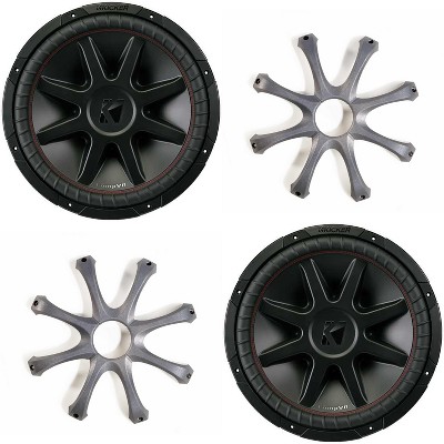 Kicker (2) CompVR 15-Inch (38cm) Subwoofer, DVC, 2-Ohm, w/ GR150 Grills
