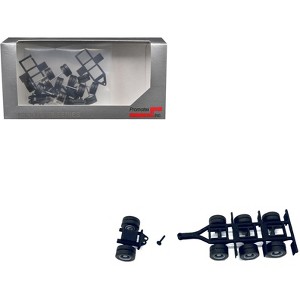 Lowboy Tri-Axle Booster with Integrated Rear Axle and Fenders (2 Sets) 1/87 (HO) Plastic Model by Promotex - 1 of 4