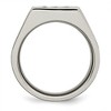 Black Bow Jewelry Men's 10mm Stainless Steel, Black Plated & CZ Signet Tapered Ring - image 2 of 4