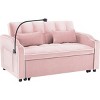 Streamdale Versatile Foldable Sofa Bed with USB and Ashtray (Pink) - 4 of 4