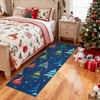 Runner Rug,Washable Rug for Home Decor, Indoor Non Slip Carpet,Soft Low Pile Christmas Rugs with Xmas Tree Motif for Entryway,Living Room,Bedroom - 3 of 4