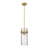 Fontaine 6.5" Steel Pendant Light - Dimmable, Damp Rated, Elegant Waterglass Shade - 4 of 4