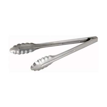 7-Inch Stainless Steel Utility Tong, Heavy Duty Small Kitchen Tongs