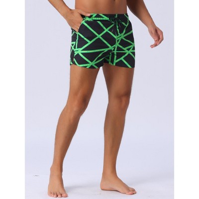 INSPIRE CHIC Men's Summer Colorful Geometric Patterns Drawstring Elastic Waist Board Shorts Green 30 — фото 2