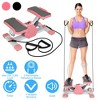 iMountek "Mini Stepper with Resistance Bands & Digital Timer, Max 330.7LBS, Quiet Home Workout Machine" PinkGrey - 3 of 4