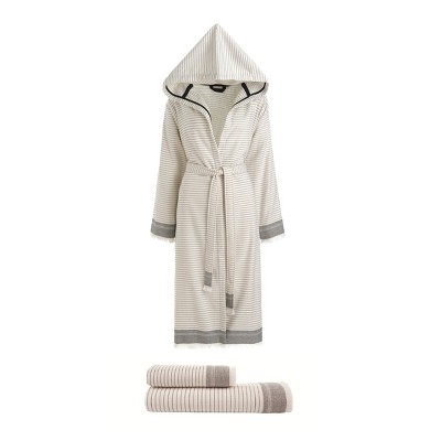 Olive & Linen Bliss Turkish Towel Set with Robe