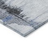 Navy Blue And Ivory Abstract Washable Indoor Outdoor Area Rug - 4 of 4