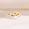 Girls' Itsy Bitsy Initial Letter Screw Back 14k Gold Earrings - In Season Jewelry - 4 of 4